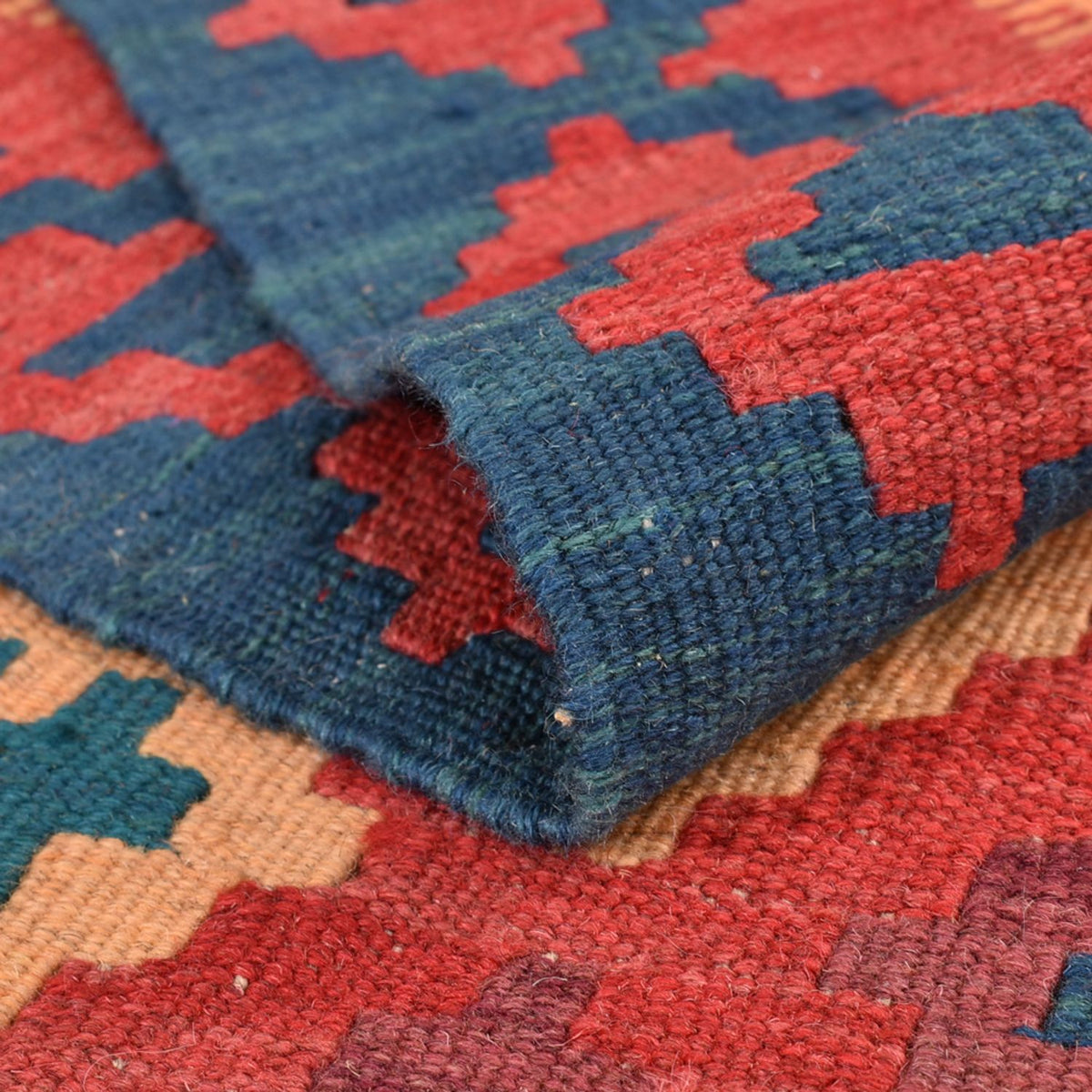 Kelim-tæppe - orientalsk - 209 x 156 cm - flerfarvet