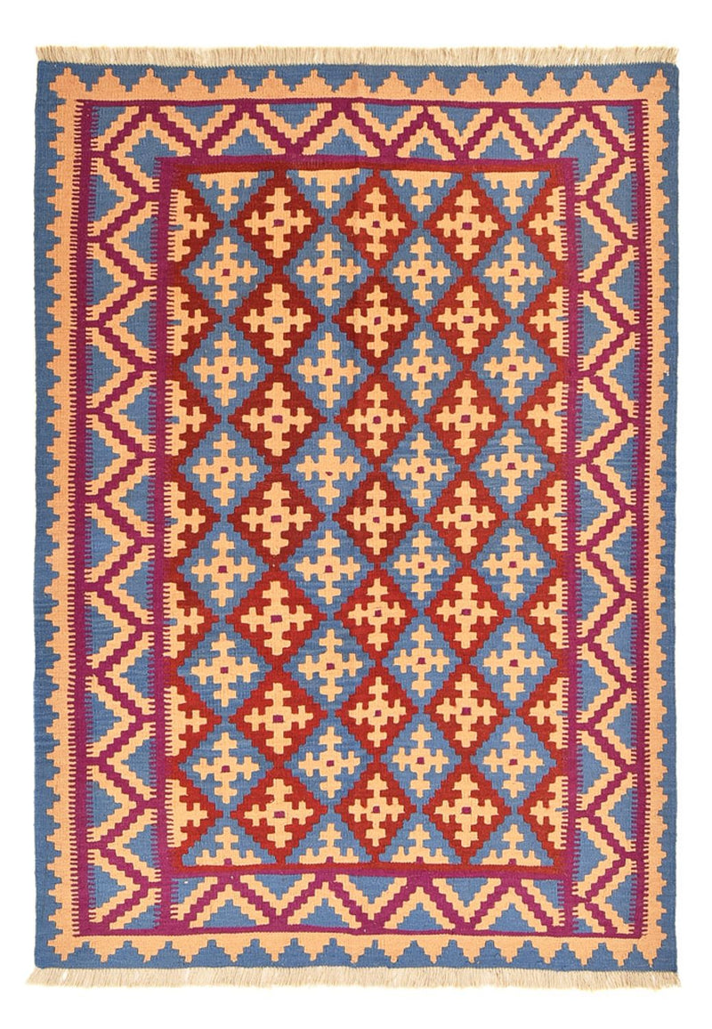 Kelim-tæppe - orientalsk - 208 x 150 cm - flerfarvet