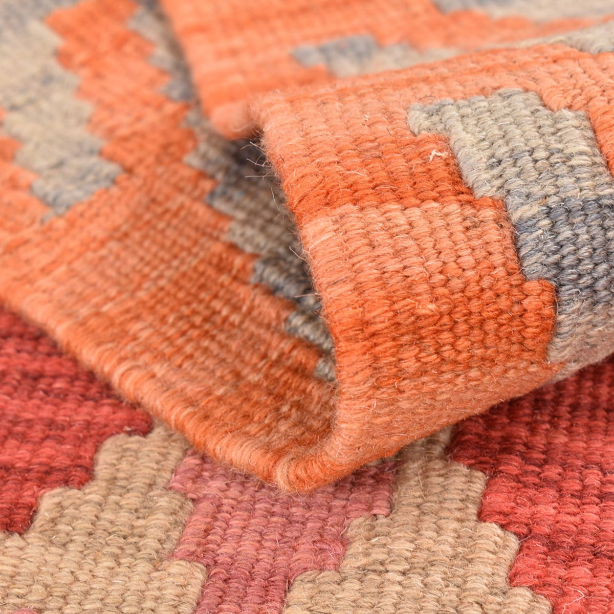 Løber Kelim-tæppe - orientalsk - 198 x 59 cm - flerfarvet