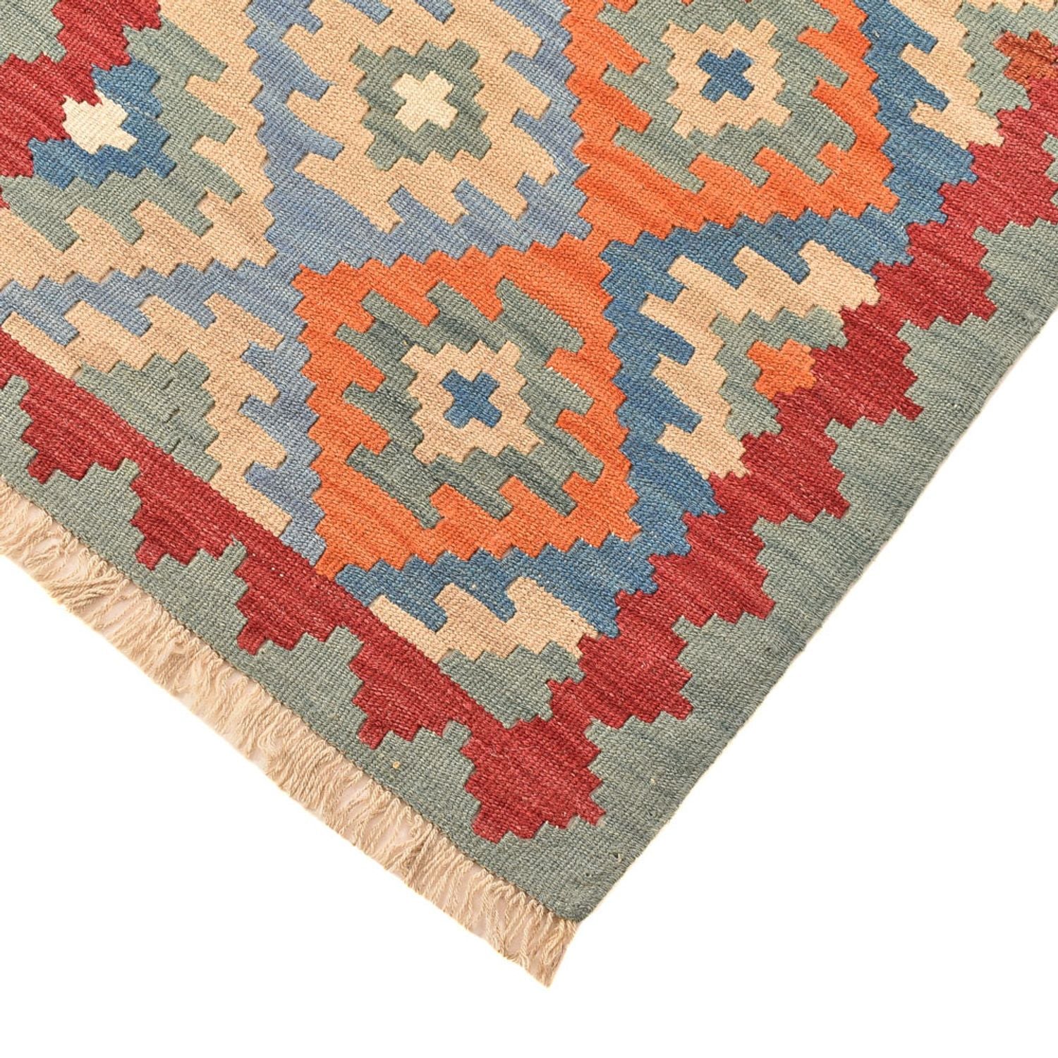 Løber Kelim-tæppe - orientalsk - 194 x 66 cm - flerfarvet