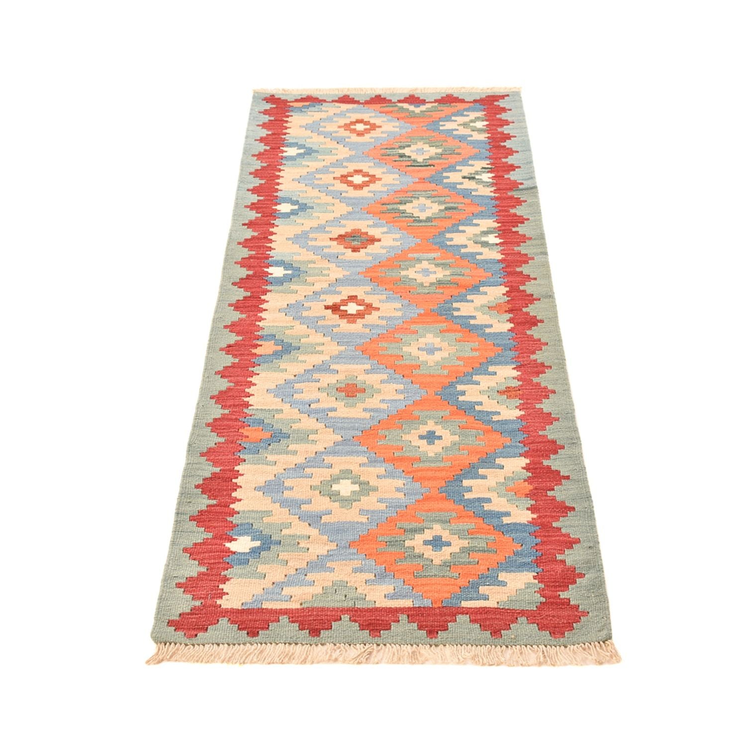 Løber Kelim-tæppe - orientalsk - 194 x 66 cm - flerfarvet