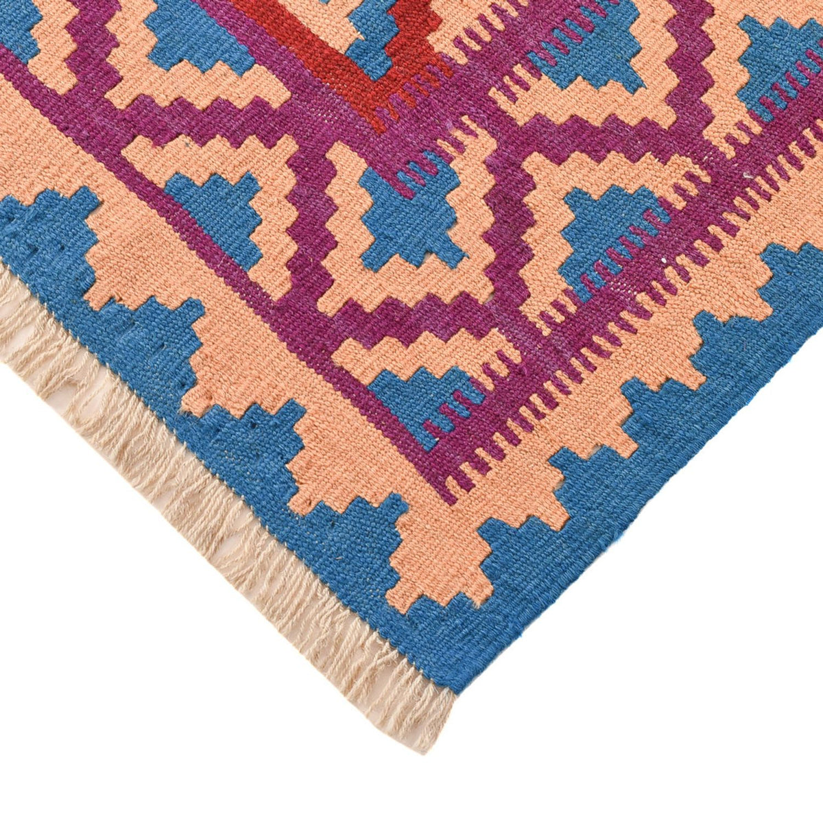 Kelim-tæppe - orientalsk - 202 x 149 cm - flerfarvet