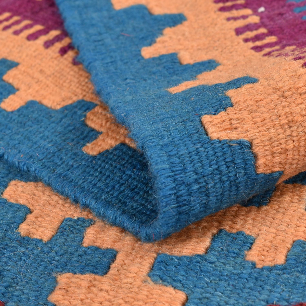 Kelim-tæppe - orientalsk - 202 x 149 cm - flerfarvet