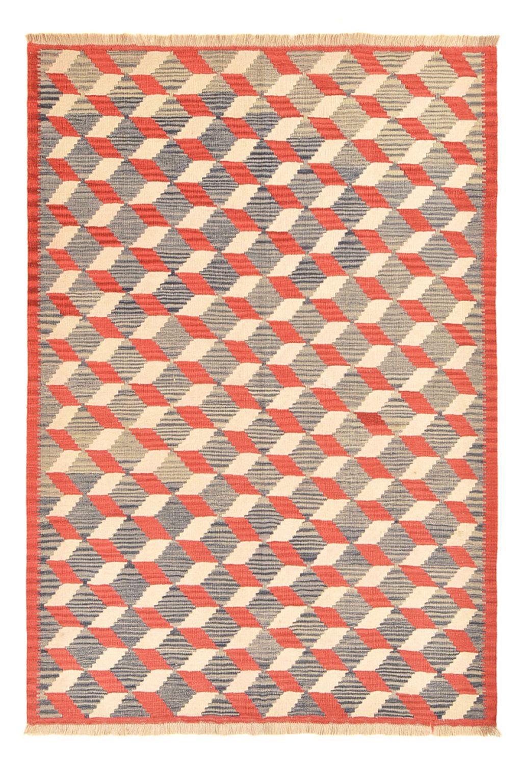 Kelim-tæppe - orientalsk - 246 x 174 cm - flerfarvet