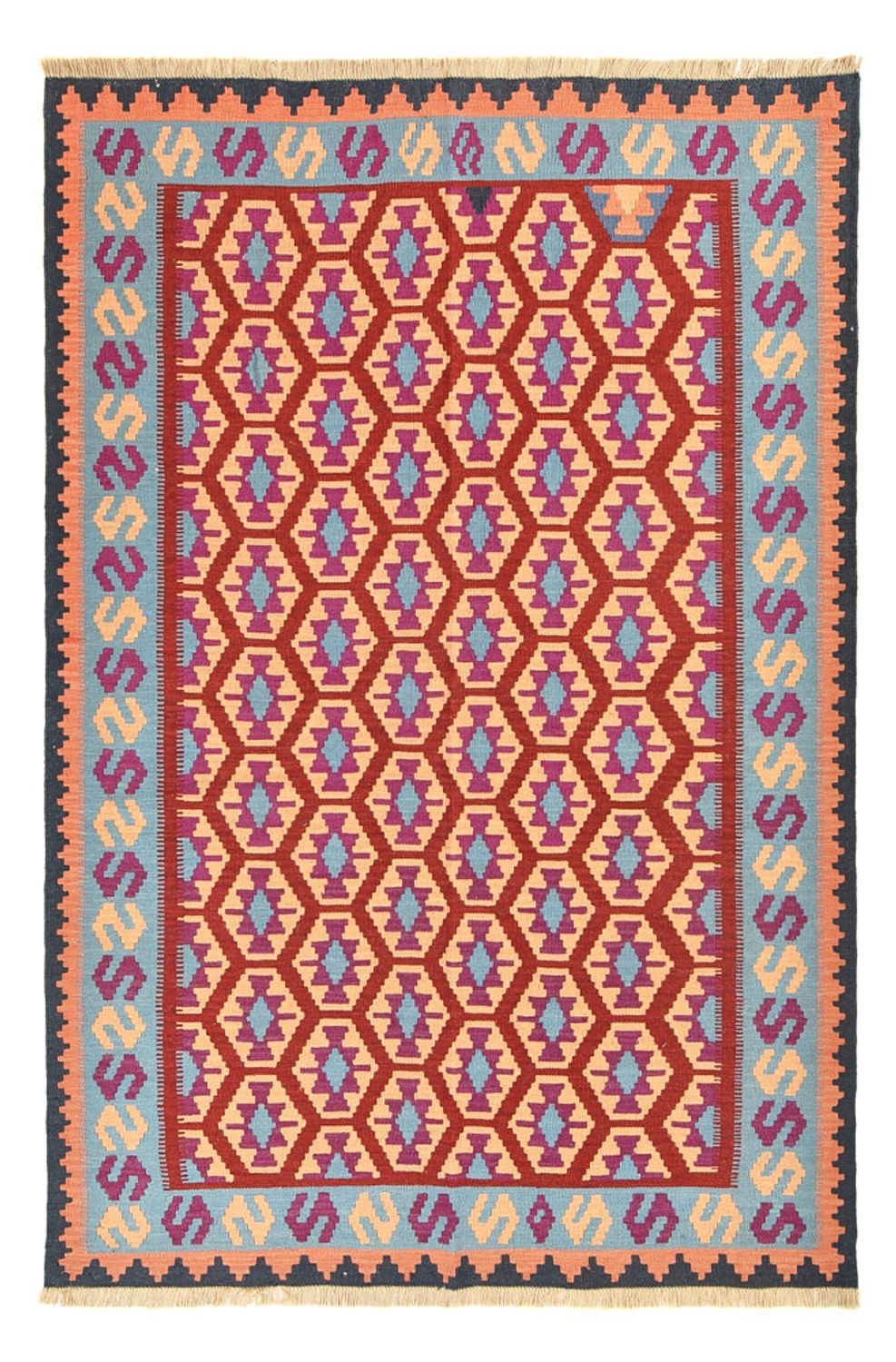 Kelim-tæppe - orientalsk - 244 x 166 cm - flerfarvet