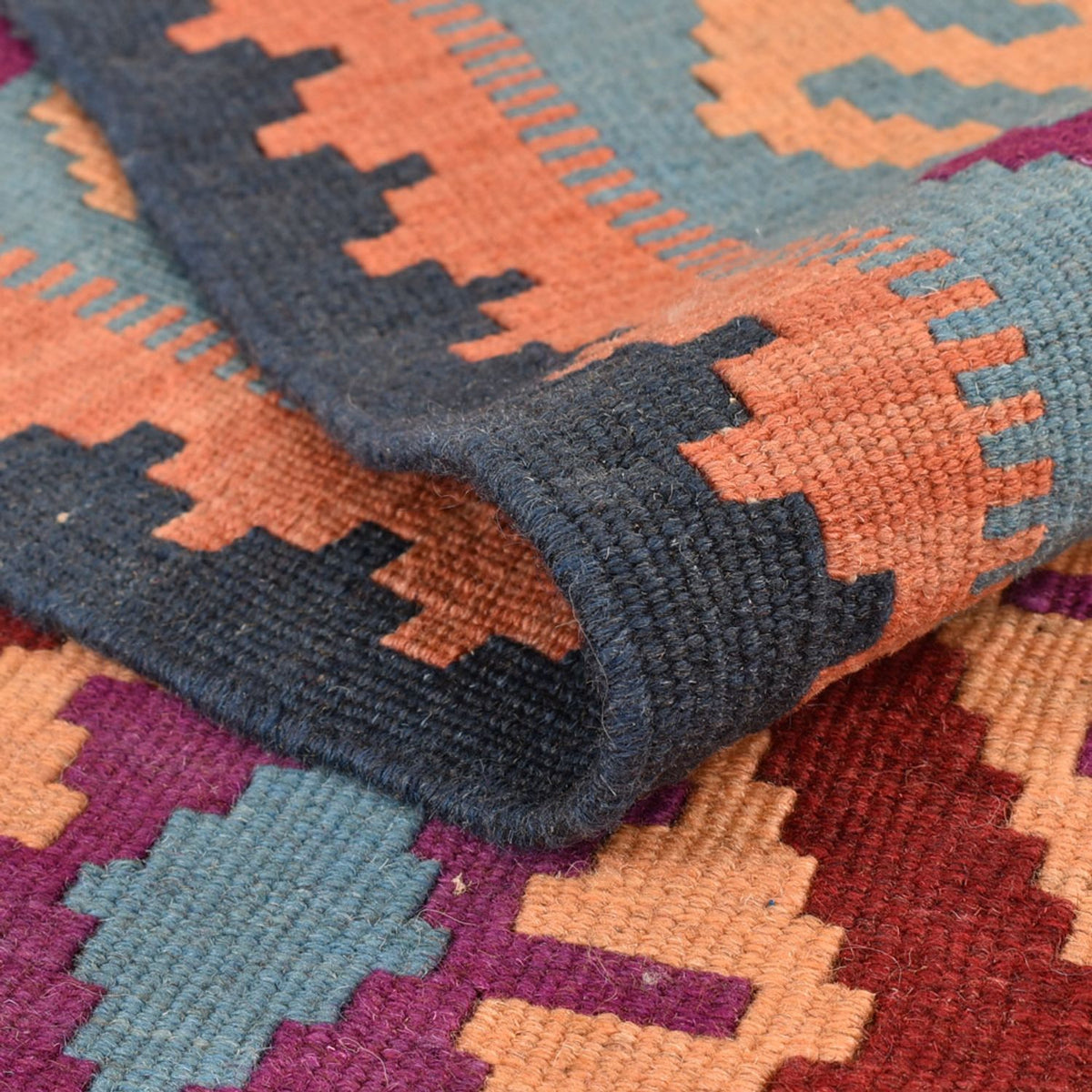 Kelim-tæppe - orientalsk - 244 x 166 cm - flerfarvet