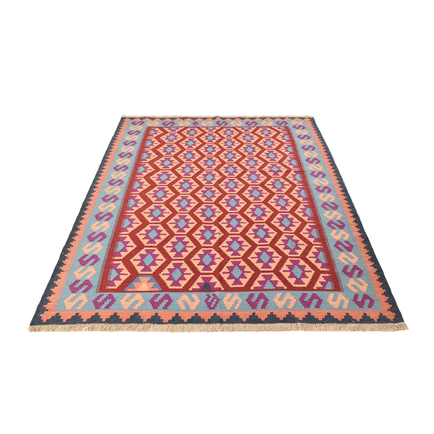Kelim-tæppe - orientalsk - 244 x 166 cm - flerfarvet