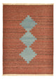 Moderne kilim Tæppe 158x116cm - Uldtæppe