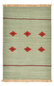 Moderne kilim Tæppe 119x80cm - Uldtæppe