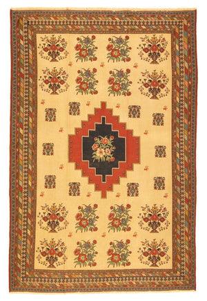 Persisk tæppe - Nomadisk - 298 x 202 cm - guld