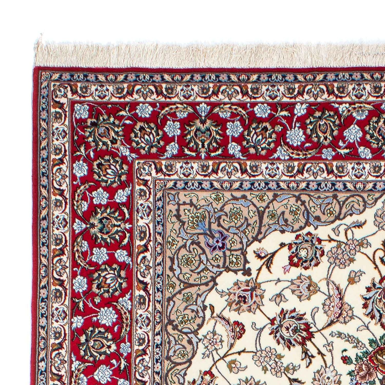 Persisk tæppe - Isfahan - Premium - 248 x 159 cm - beige