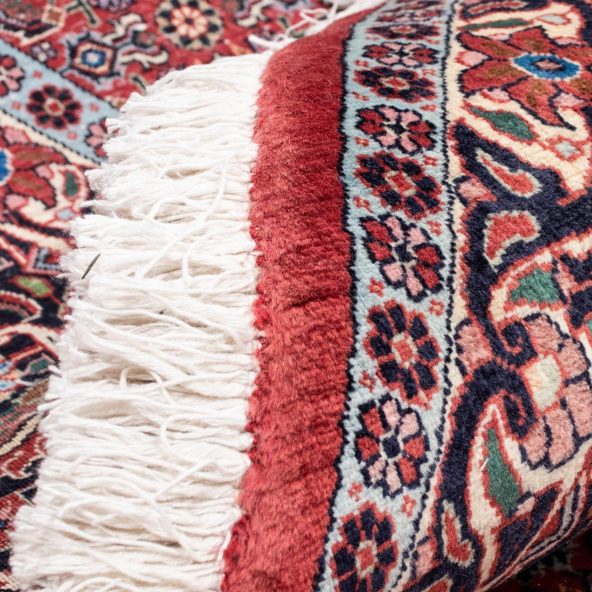 Persisk tæppe - Bijar rundt  - 305 x 305 cm - lysrød