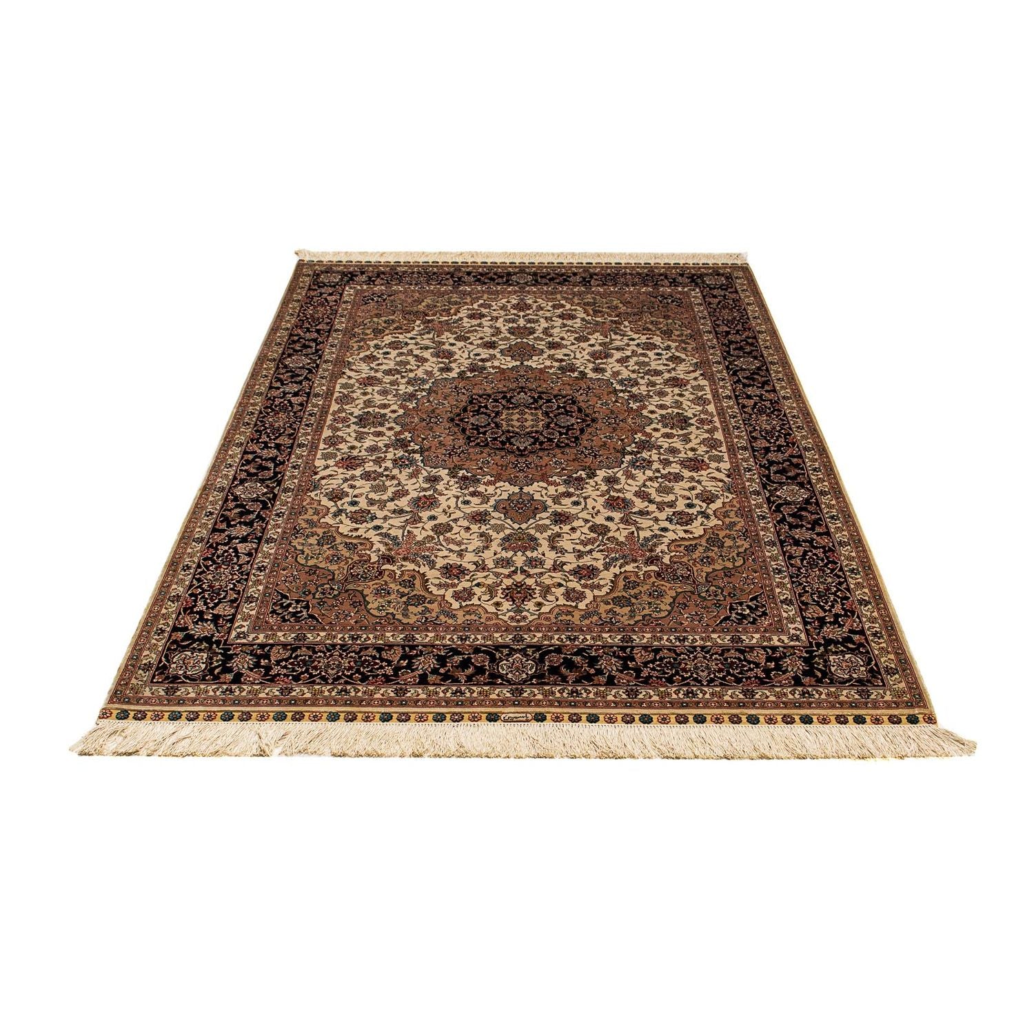 Silketæppe - China Silk - 183 x 122 cm - mørkerød