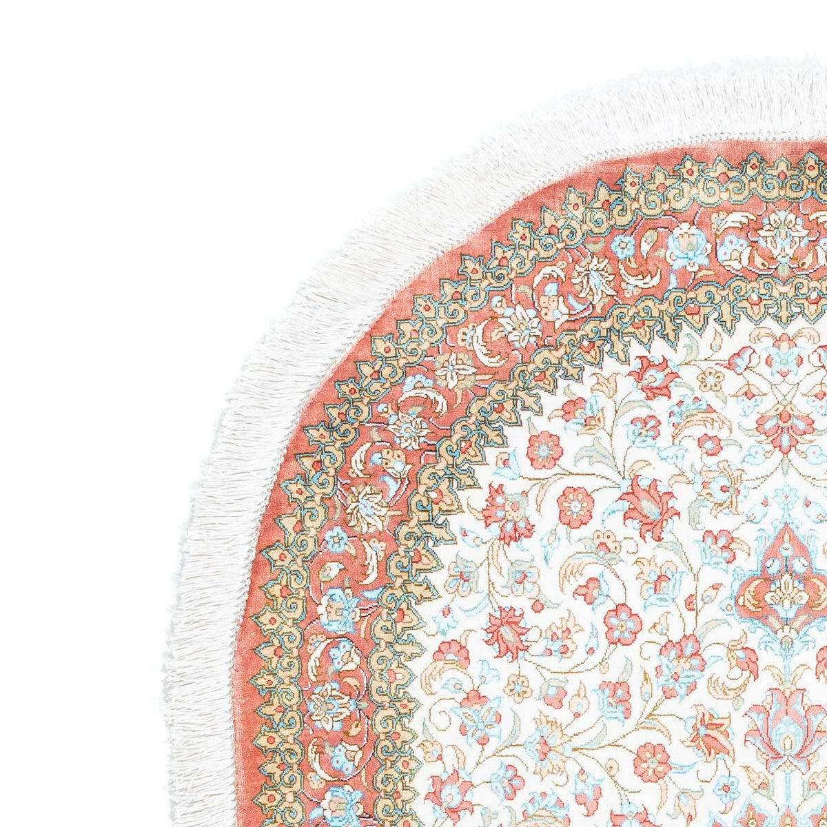 Persisk tæppe - Ghom oval  - 120 x 76 cm - beige