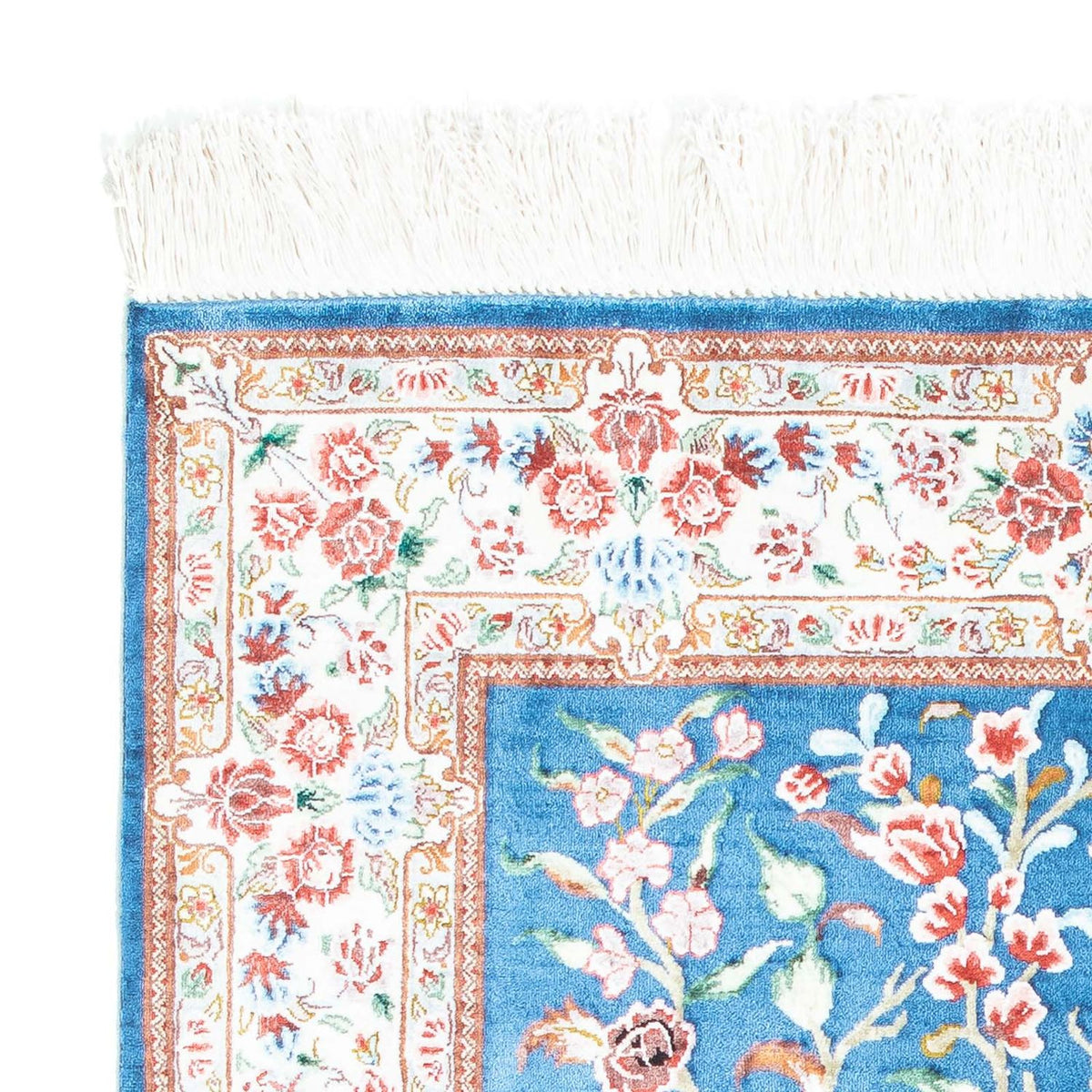 Persisk tæppe - Ghom - 118 x 75 cm - lyseblå