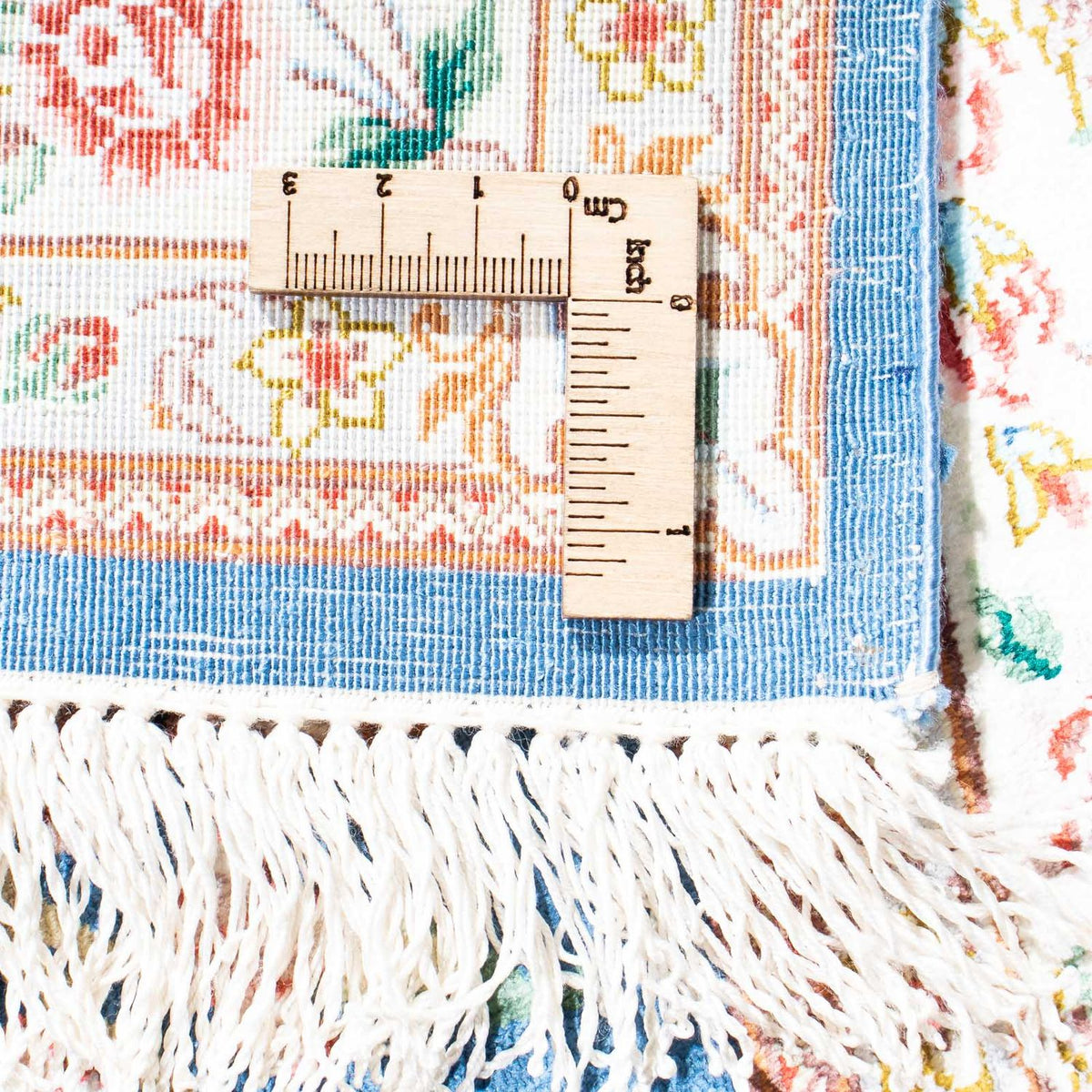 Persisk tæppe - Ghom - 118 x 75 cm - lyseblå