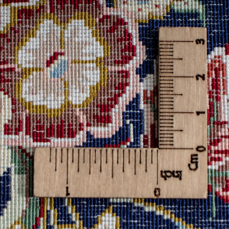Silketæppe - Ghom Silk - Premium - 40 x 28 cm - mørkeblå