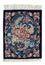 Silketæppe - Ghom Silk - Premium - 40 x 28 cm - mørkeblå