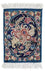 Silketæppe - Ghom Silk - Premium - 40 x 28 cm - mørkeblå