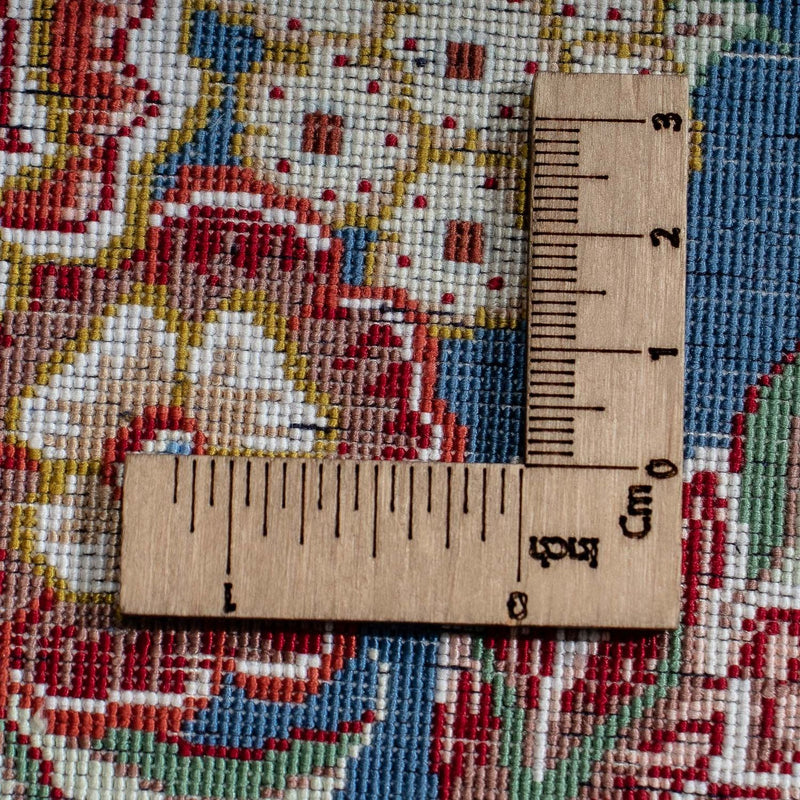 Silketæppe - Ghom Silk - Premium - 40 x 28 cm - mørkeblå