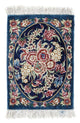 Qom silke Tæppe 40x28cm - Persisk tæppe