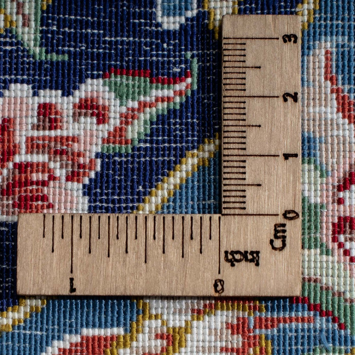 Silketæppe - Ghom Silk - Premium - 40 x 28 cm - mørkeblå