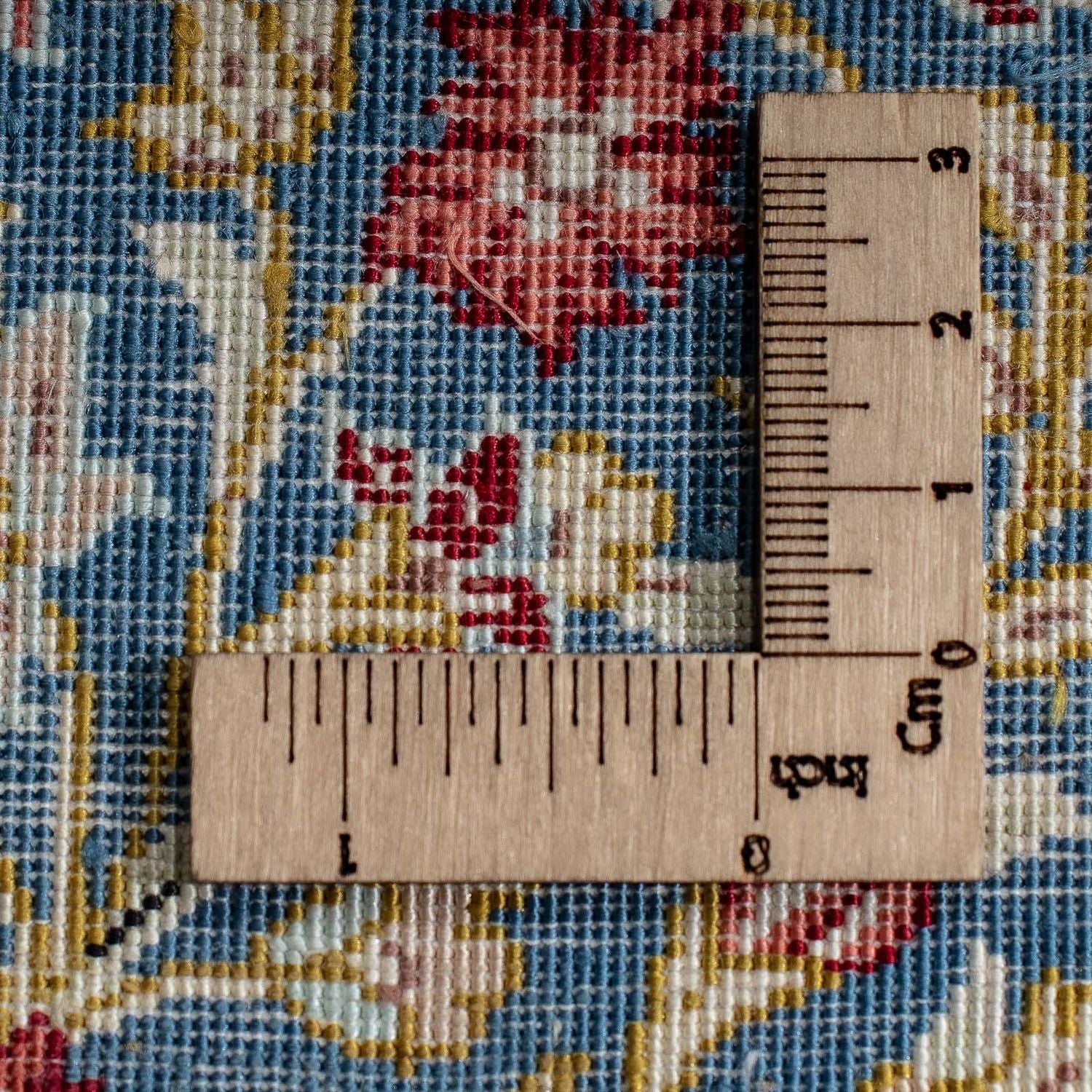 Silketæppe - Ghom Silk - Premium - 44 x 27 cm - mørkeblå
