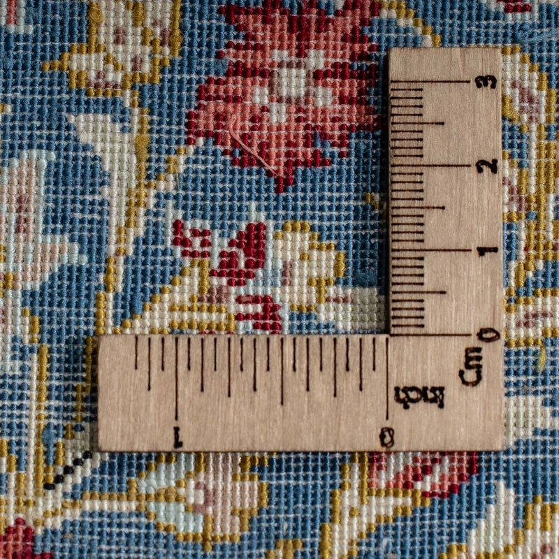 Silketæppe - Ghom Silk - Premium - 44 x 27 cm - mørkeblå