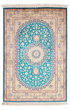 Persisk tæppe - Ghom - 119 x 78 cm - turkis