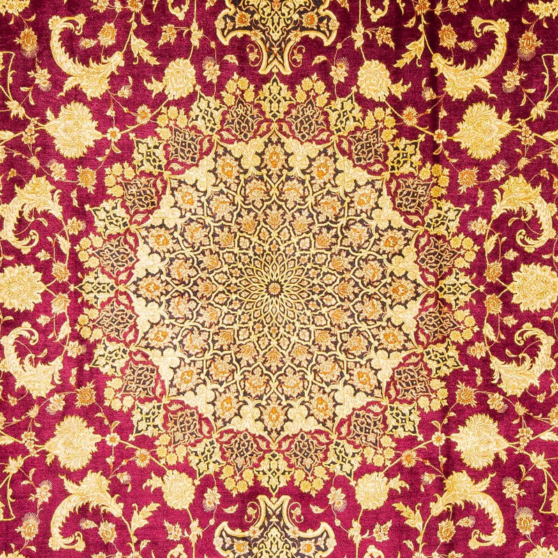 Persisk tæppe - Ghom - 305 x 202 cm - mørkerød