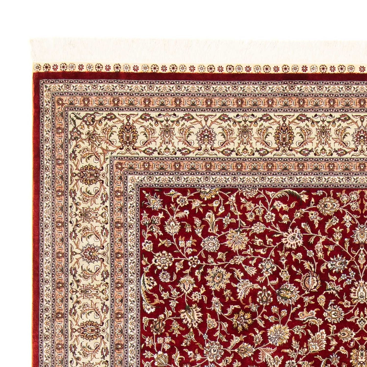 Orientalsk tæppe - Hereke - 276 x 185 cm - mørkerød