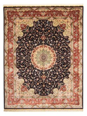 Orientalsk tæppe - Hereke - 402 x 303 cm - mørkerød