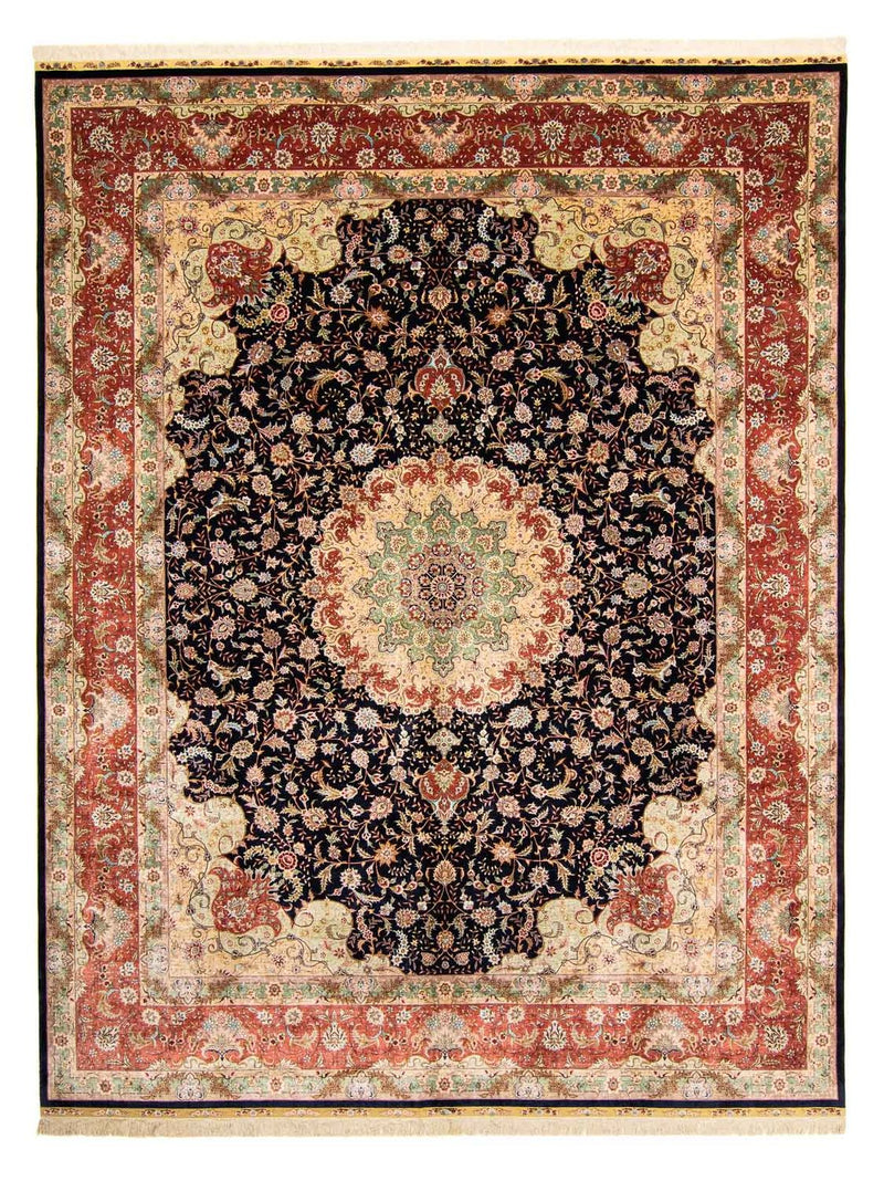 Orientalsk tæppe - Hereke - 402 x 303 cm - mørkerød