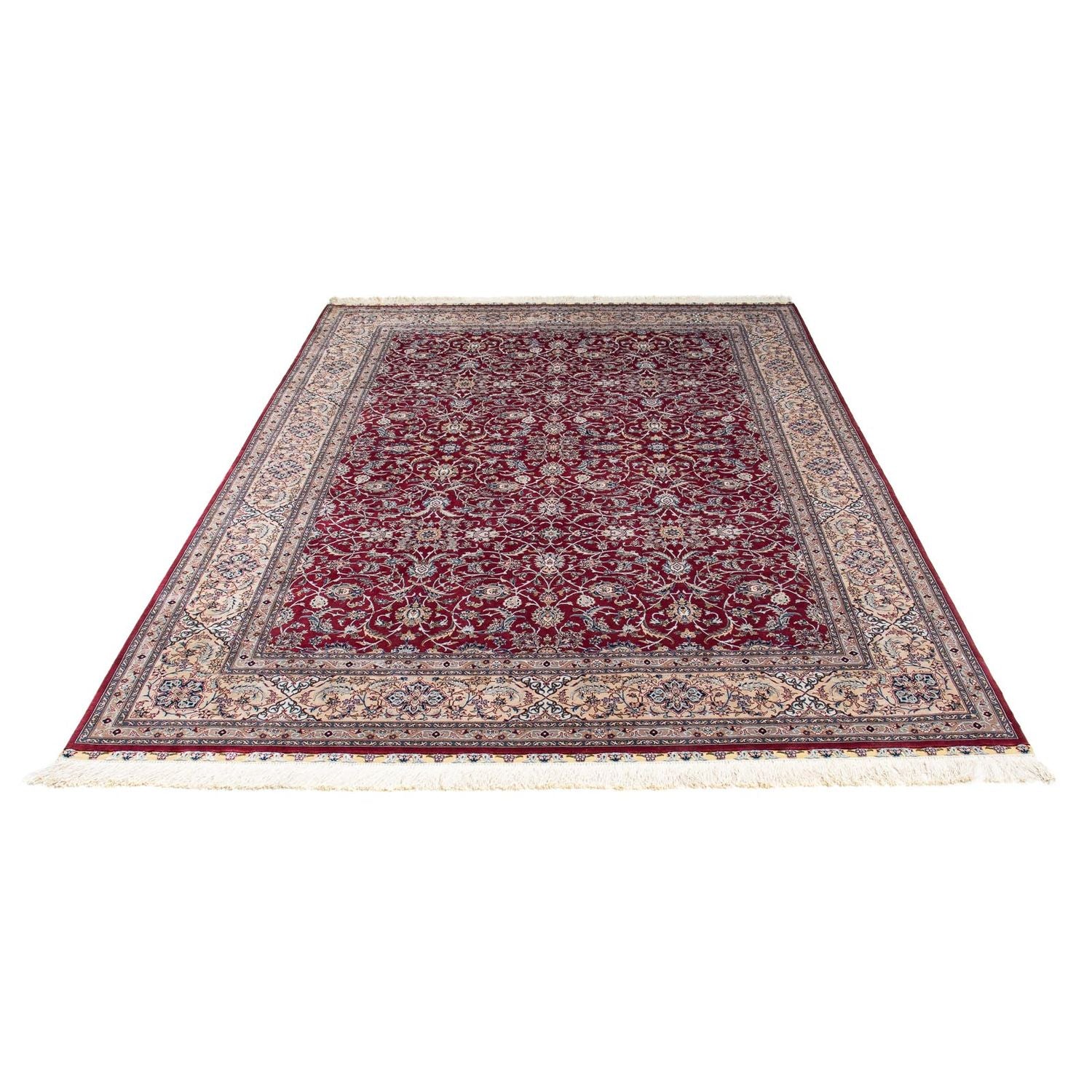 Orientalsk tæppe - Hereke - 246 x 170 cm - mørkerød