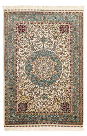 Silketæppe - China Silk - 183 x 122 cm - mørkerød