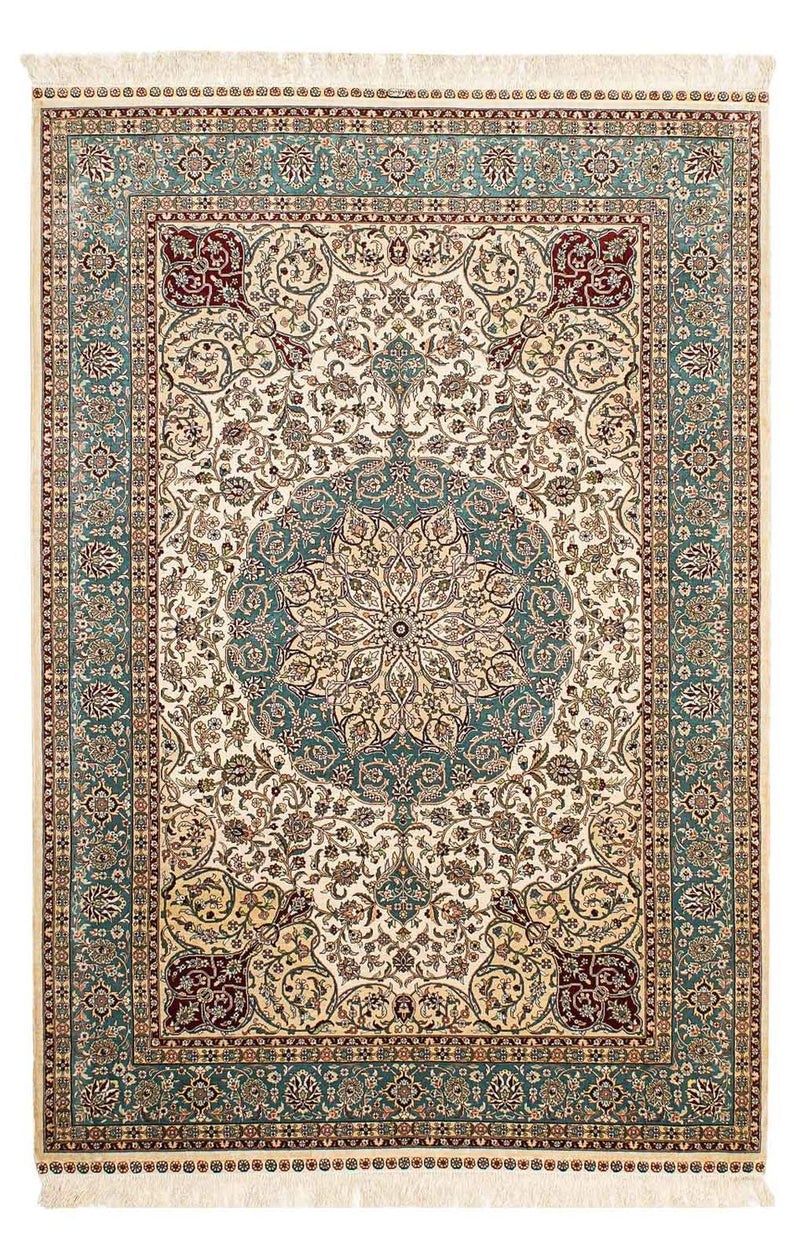 Silketæppe - China Silk - 183 x 122 cm - mørkerød