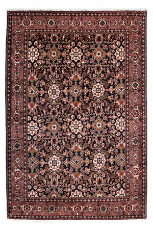Persisk tæppe - Bijar - 210 x 141 cm - mørkeblå