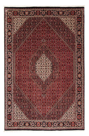 Persisk tæppe - Bijar - 240 x 166 cm - mørkerød