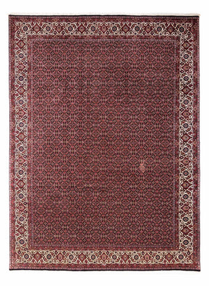 Persisk tæppe - Bijar - Royal - 346 x 250 cm - mørkerød
