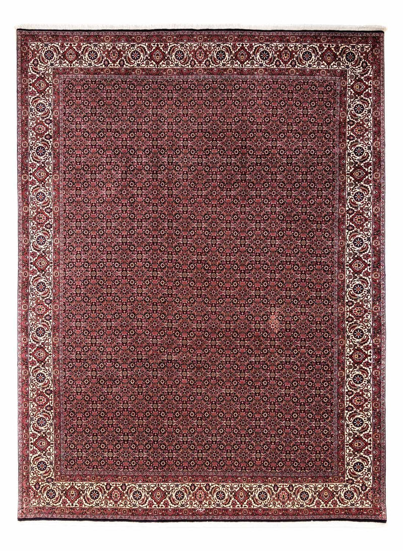 Persisk tæppe - Bijar - Royal - 346 x 250 cm - mørkerød