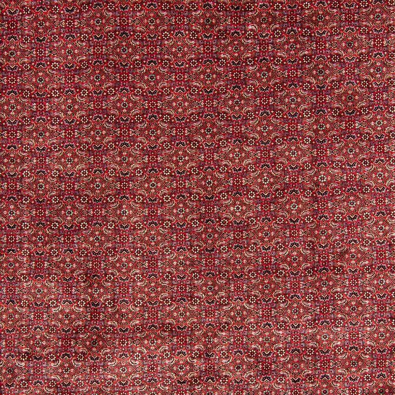 Persisk tæppe - Bijar - 381 x 298 cm - mørkerød
