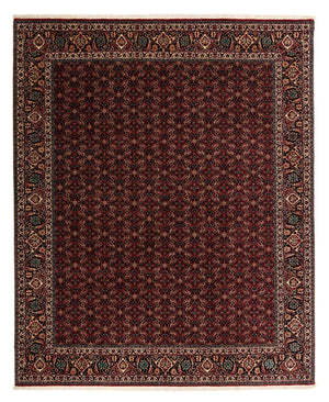 Persisk tæppe - Bijar - 252 x 206 cm - mørkerød