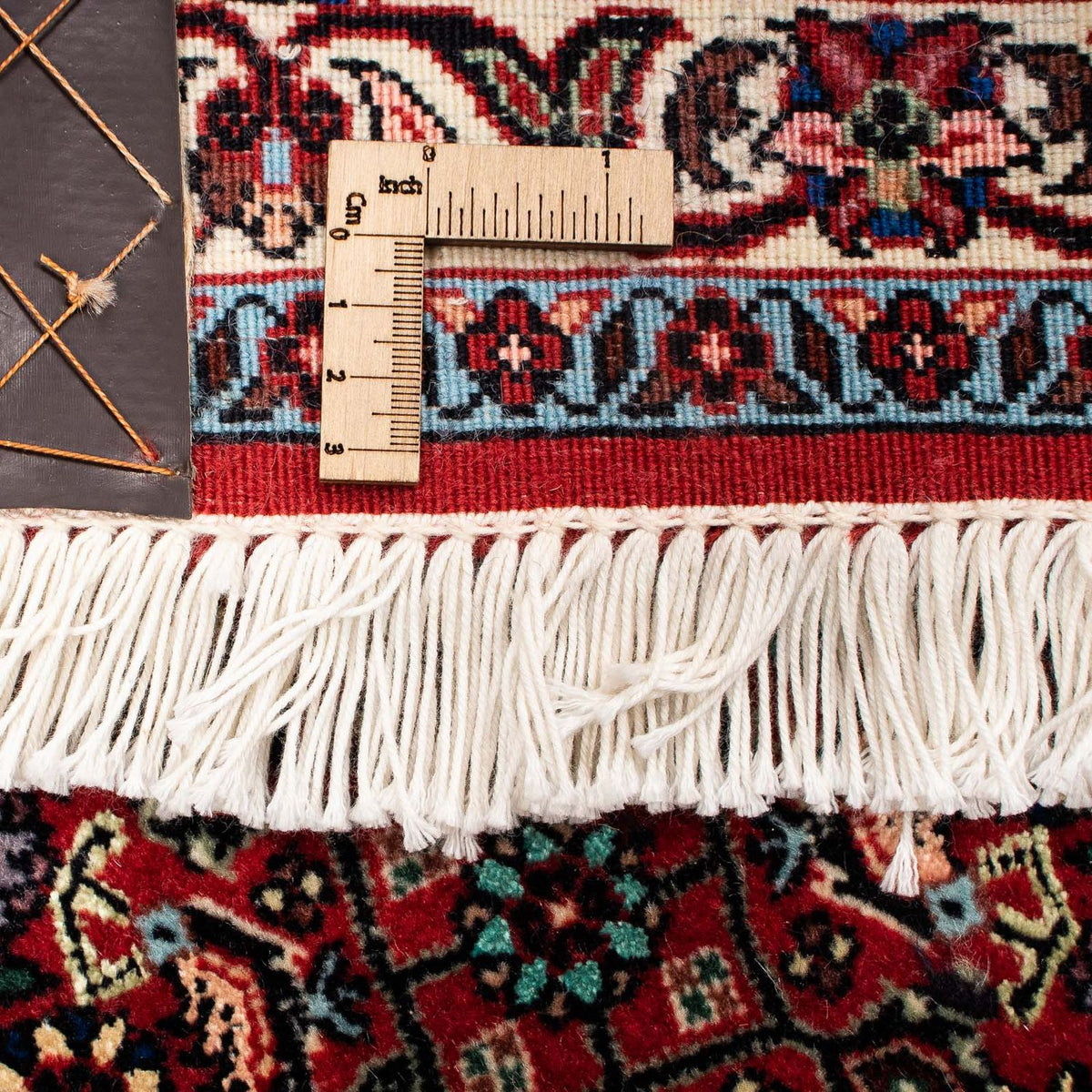 Persisk tæppe - Bijar - 252 x 206 cm - mørkerød