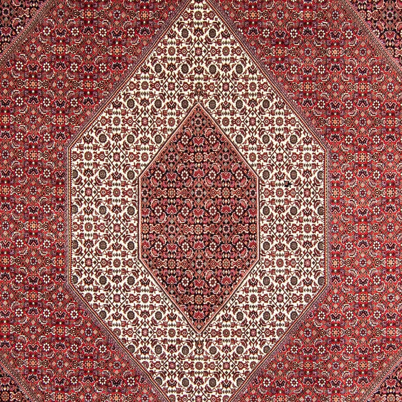 Persisk tæppe - Bijar - 357 x 250 cm - lysrød