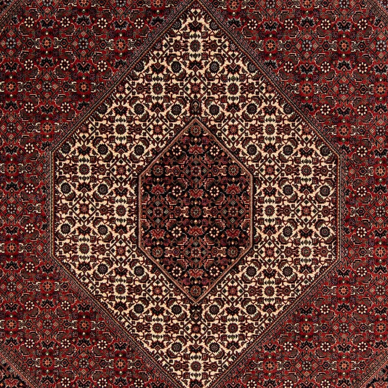 Persisk tæppe - Bijar - 259 x 200 cm - mørkerød