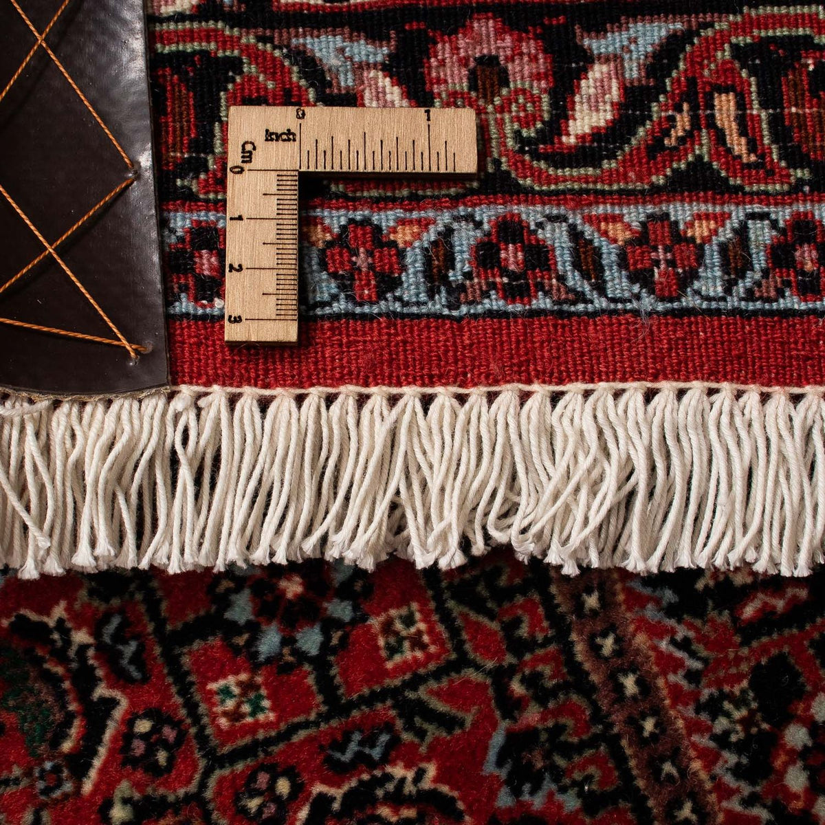 Persisk tæppe - Bijar - 259 x 200 cm - mørkerød