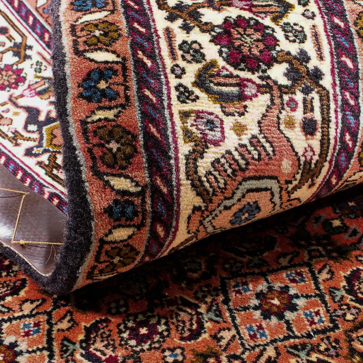 Persisk tæppe - Bijar - 179 x 113 cm - lysrød