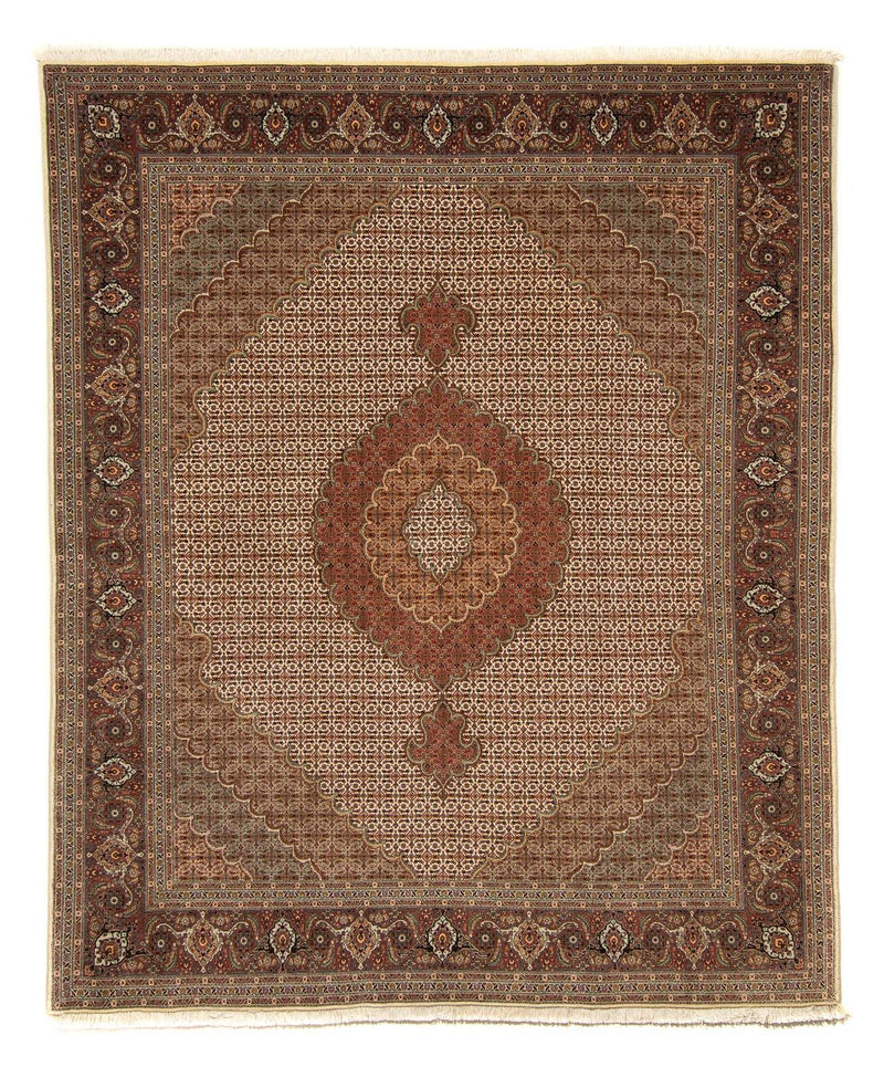 Persisk tæppe - Tabriz - 252 x 202 cm - lys brun