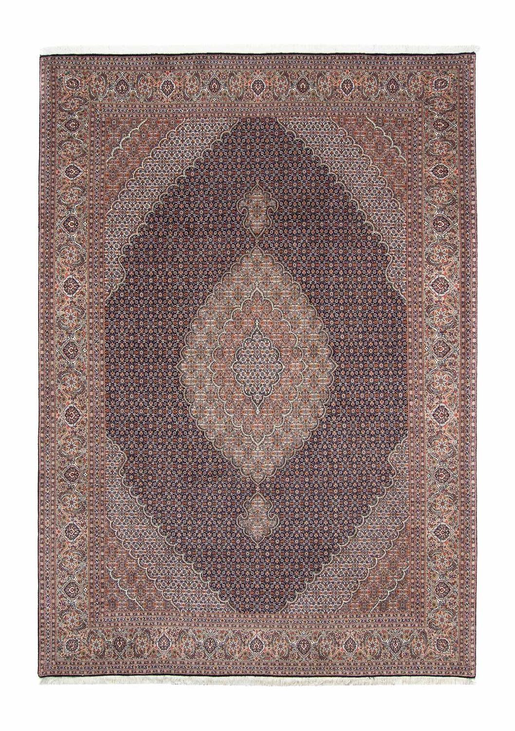 Persisk tæppe - Tabriz - 296 x 207 cm - mørkeblå