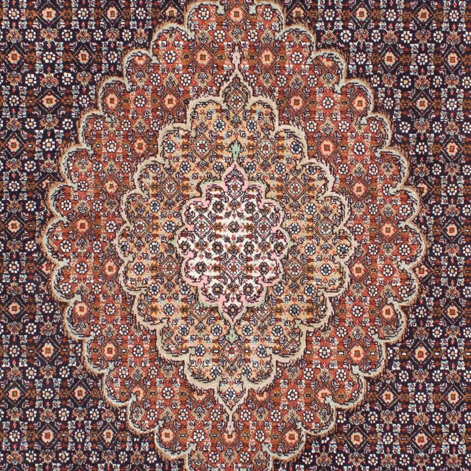 Persisk tæppe - Tabriz - 205 x 154 cm - mørkebrun